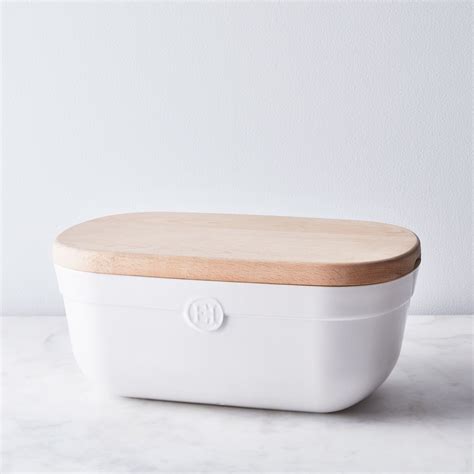 french metal bread boxes|emile henry ceramic bread box.